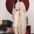 Cream-Coloured Floral Embroidered Sequined Kurta With Palazzos & Dupatta