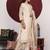 Cream-Coloured Floral Embroidered Sequined Kurta With Palazzos & Dupatta