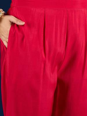 Women Yoke Design Regular Kurta with Trousers & Dupatta 3