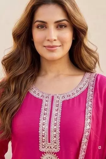 Women Ethnic Motifs Embroidered Regular Thread Work Kurta with Sharara & With Dupatta