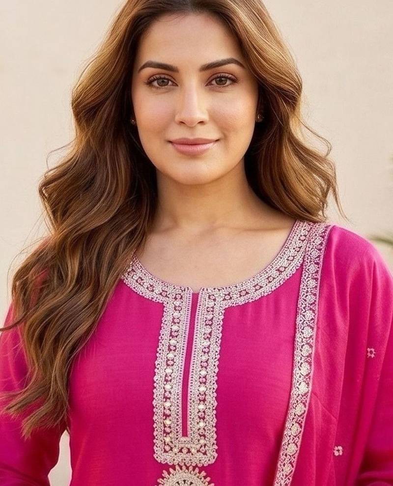 Women Ethnic Motifs Embroidered Regular Thread Work Kurta with Sharara & With Dupatta