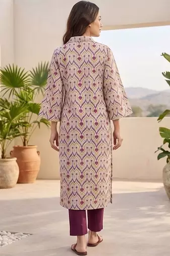 Women Ethnic Motifs Printed Regular Kurta with Trousers