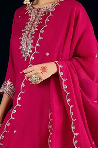Women Ethnic Motifs Embroidered Kurta with Sharara & Dupatta