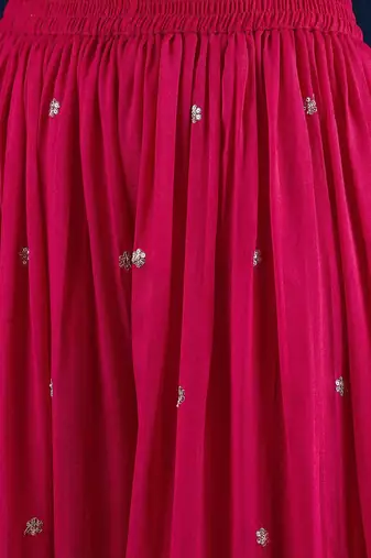Women Ethnic Motifs Embroidered Kurta with Sharara & Dupatta