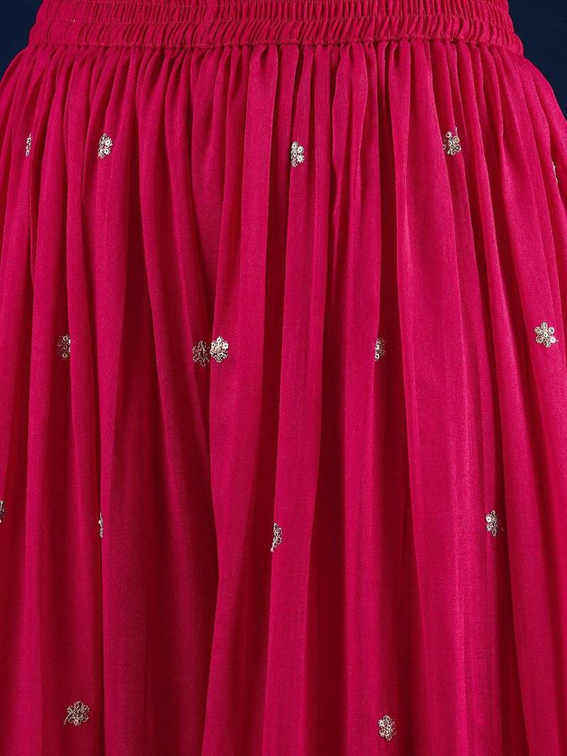 Women Ethnic Motifs Embroidered Kurta with Sharara & Dupatta