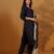 V-Neck Straight Kurta With Trousers And Dupatta