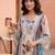 Women Floral Printed Empire Kurta with Trousers