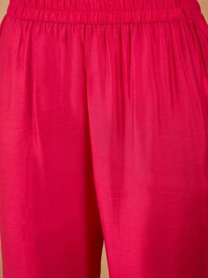 Women Spaghetti Tie Up Strap Floral Kurta with Trousers & Dupatta 3