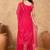 Women Spaghetti Tie Up Strap Floral Kurta with Trousers & Dupatta