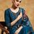 Women Floral Yoke Design Regular Thread Work Kurta with Trousers & With Dupatta