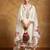 Women Floral Yoke Design Regular Thread Work Kurta with Trousers & With Dupatta