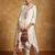 Women Floral Yoke Design Regular Thread Work Kurta with Trousers & With Dupatta