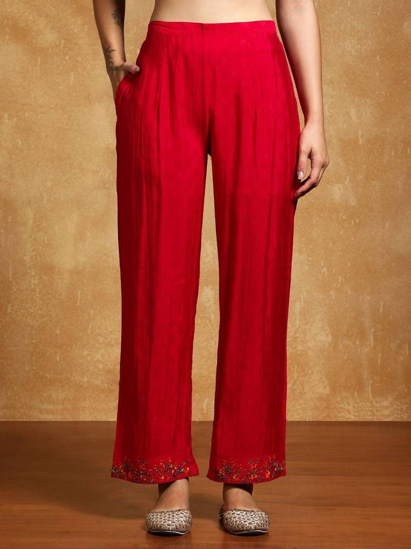 Women Floral Embroidered Regular Thread Work Kurta with Trousers & With Dupatta