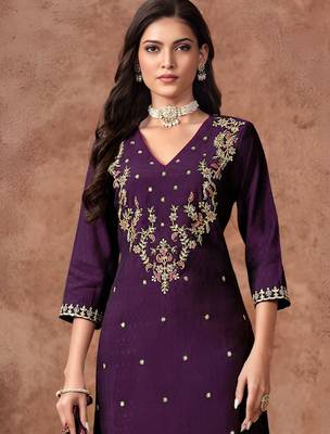 Women Ethnic Motifs Embroidered Regular Kurta with Trousers & With Dupatta 2