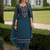 Floral Yoke Design V-Neck Thread Work Straight Kurta With Dhoti & Dupatta