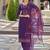 Floral Embroidered Thread Work Straight Kurta With Trousers And Dupatta