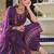 Floral Embroidered Thread Work Straight Kurta With Trousers And Dupatta