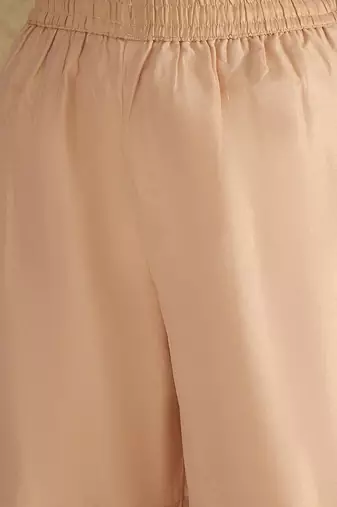 Women Solid Kurta with Palazzo & Dupatta
