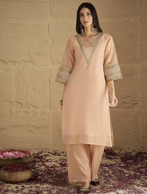 Women Solid Kurta with Palazzo & Dupatta 6