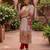 Women Ethnic Motifs Printed Regular Gotta Patti Chanderi Silk Kurta with Trousers