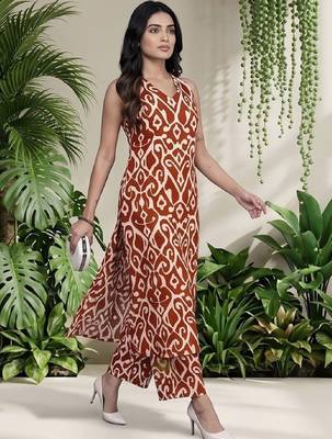 Women Ethnic Motifs Printed Regular Pure Cotton Kurta with Trousers 5