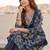 Women Floral Printed Regular Thread Work Kurta with Trousers & With Dupatta