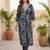Women Floral Printed Regular Thread Work Kurta with Trousers & With Dupatta