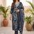 Women Floral Printed Regular Thread Work Kurta with Trousers & With Dupatta