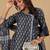 Floral Printed V-Neck Angrakha Straight Kurta With Salwar And Dupatta