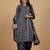 Floral Printed V-Neck Angrakha Straight Kurta With Salwar And Dupatta