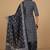 Floral Printed V-Neck Angrakha Straight Kurta With Salwar And Dupatta