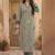 Women Regular Thread Work Kurta with Trousers