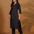 V-Neck Straight Kurta With Trousers And Dupatta
