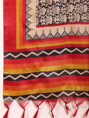V-Neck Straight Kurta With Trousers And Dupatta 7
