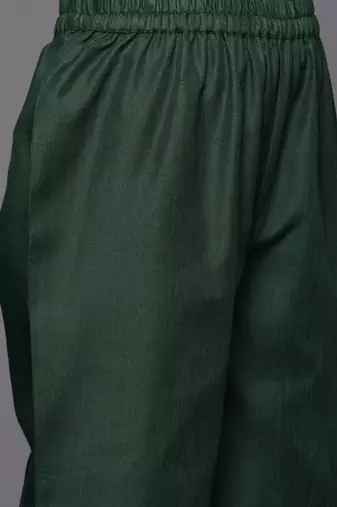 Thread Work V-Neck Flared Sleeves Straight Kurta With Trouser