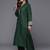Thread Work V-Neck Flared Sleeves Straight Kurta With Trouser