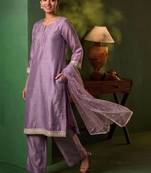Women Regular Kurta with Palazzos & With Dupatta