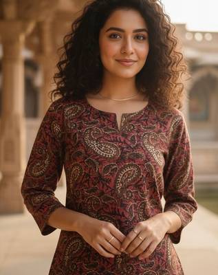Women Paisley Printed Regular Kurta with Trousers 3