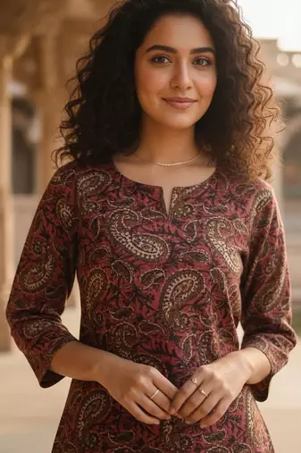 Women Paisley Printed Regular Kurta with Trousers