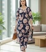 Women Floral Printed Regular Pure Cotton Kurta with Trousers