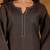 Kantha Work Notch Neck A-Line Kurta With Trousers