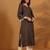 Kantha Work Notch Neck A-Line Kurta With Trousers