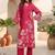 Women Floral Printed Regular Chanderi Silk Kurta with Trousers & With Dupatta