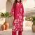 Women Floral Printed Regular Chanderi Silk Kurta with Trousers & With Dupatta