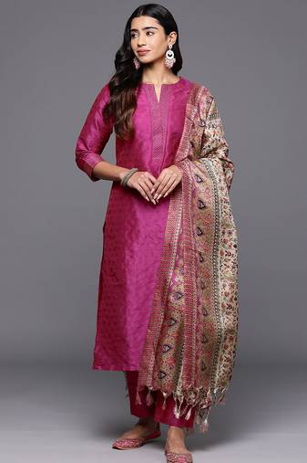 Women Regular Kurta with Trousers & With Dupatta