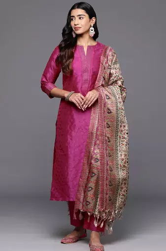 Women Regular Kurta with Trousers & With Dupatta