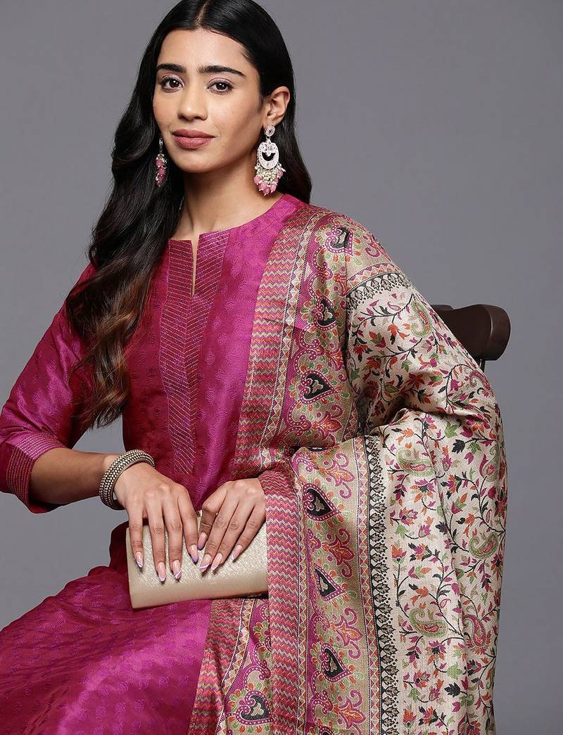Women Regular Kurta with Trousers & With Dupatta