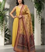 Women Ethnic Motifs Regular Kurta with Trousers & With Dupatta