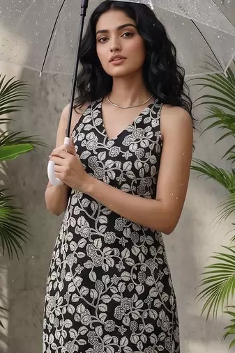 Women Floral Printed Regular Kurta with Trousers