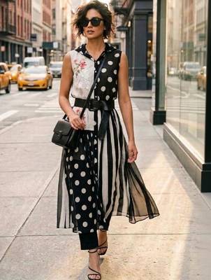Women Printed Regular Kurta with Trousers 1